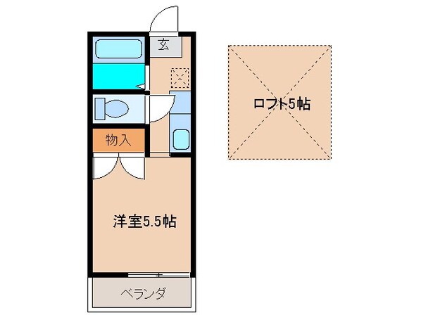 シマダハイツAの物件間取画像